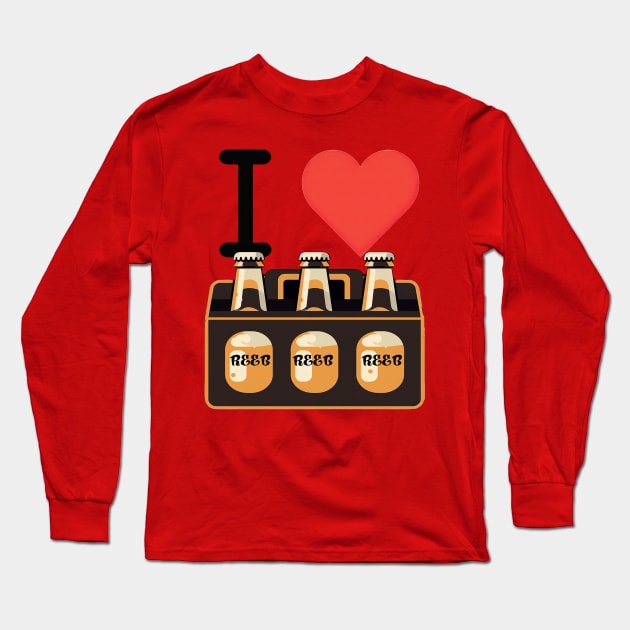 I Heart Beer Long Sleeve T-Shirt by Testes123